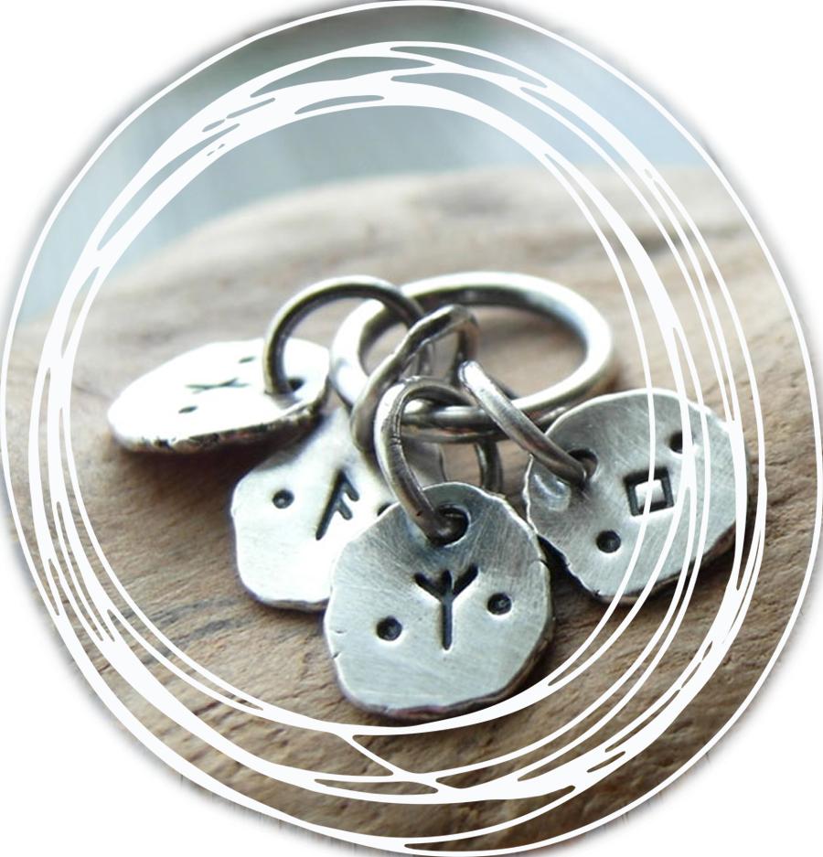 Rune Jewelry; Elder Futhark Handcrafted Viking Runes