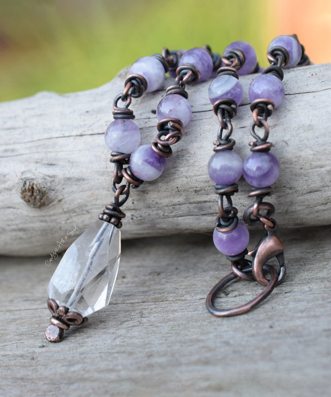 Amethyst Water Drop Necklace