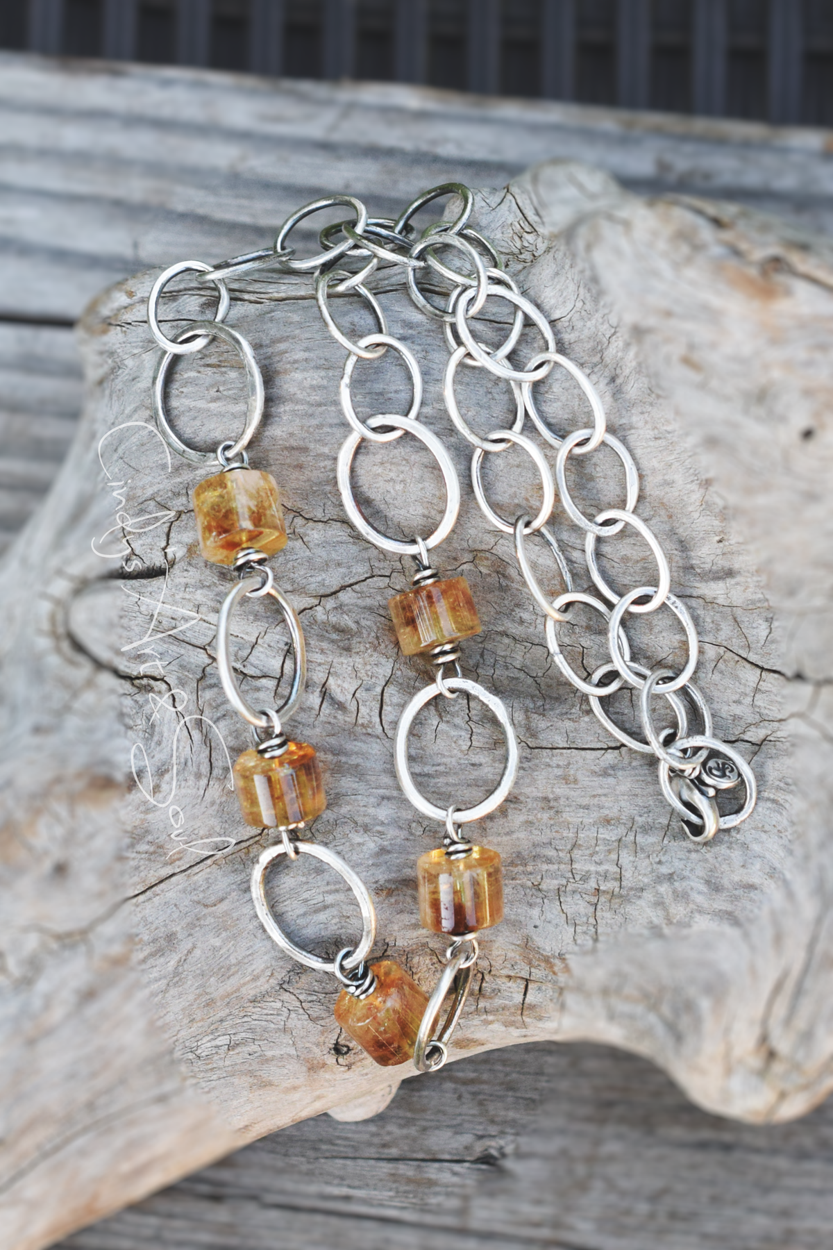 Citrine Gemstone Handmade Necklace. Handcrafted Natural Stone Jewelry. Sterling Silver. Pure. Solid Silver.