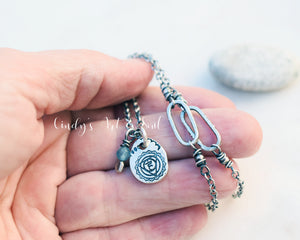 Aquamarine Gemstone Necklace Yoga Jewelry Chakra Vishuddha Throat Truth Sterling Silver Yogi Charm Necklace
