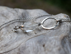 Quartz Crystal Necklace – Lightbringer – Luminaries Collection | Handcrafted Sterling Silver