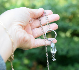 Quartz Crystal Necklace – Lightbringer – Luminaries Collection | Handcrafted Sterling Silver