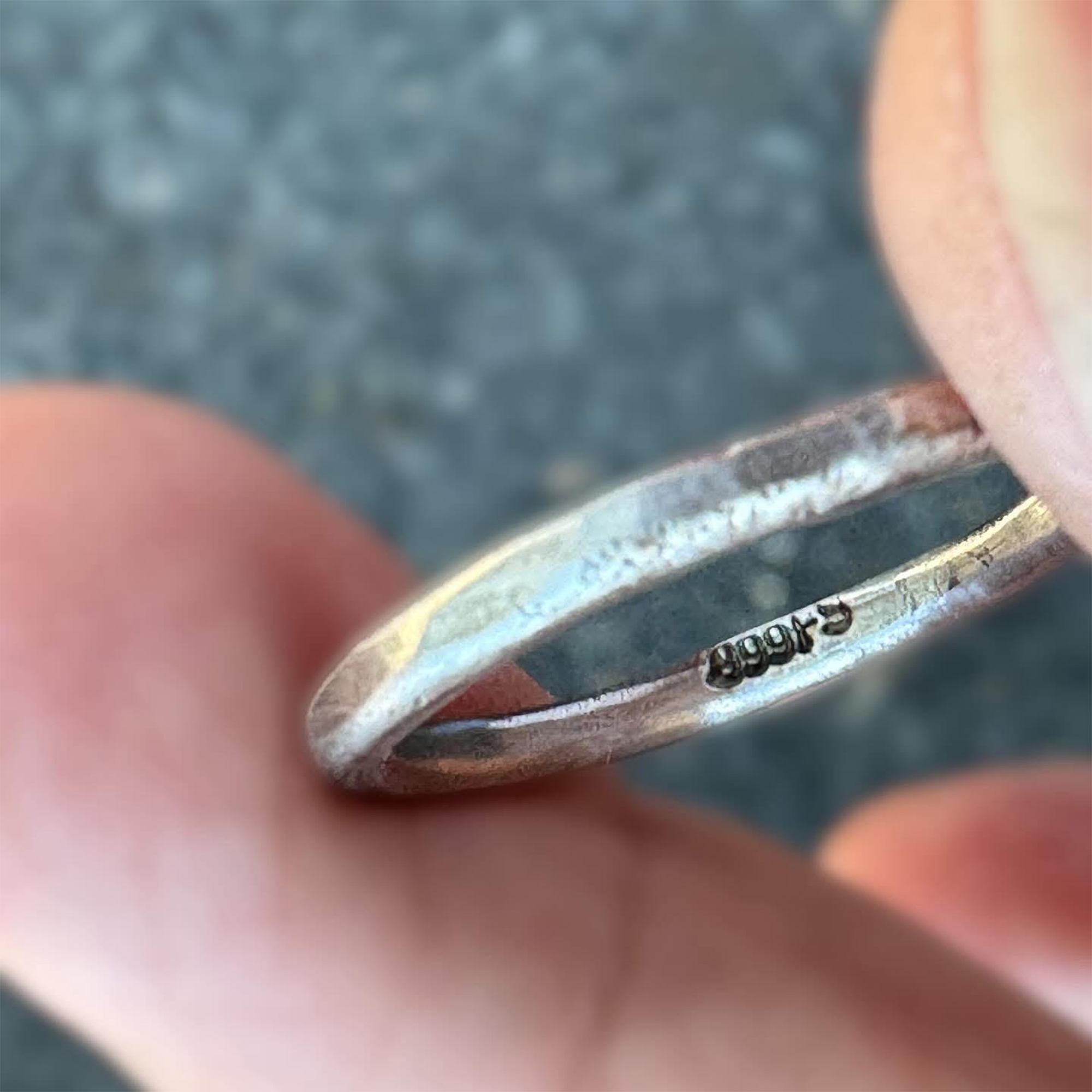Rustic Fine Silver Band Ring • Heavy 999 Silver Ring • Artisan Silver Band
