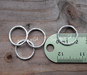 Handcrafted Pure Silver Ring. Sold Each. Fine Silver Ring. Heavy Gauge Round Ring. Sized To Order. 999 Fine Silver.