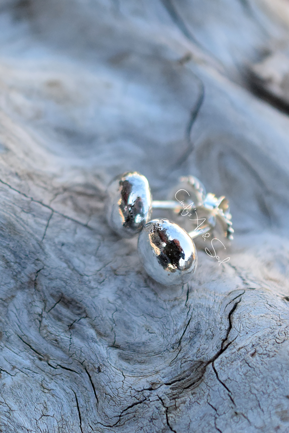 Fine Silver Ball Stud Earrings Handmade Silver Post Earrings