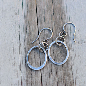 Silver Hoop Earrings. Pure Fine Silver Hoops. 83163
