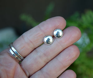 Pure Silver Post Stud Earrings. All Silver Posts. Minimalist Jewelry.