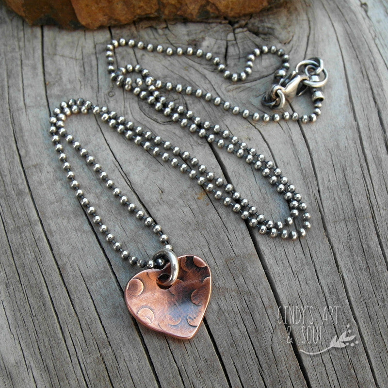 Rustic Hammered Heart Charm Add On