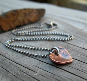 Rustic Hammered Heart Charm Add On