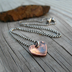 Rustic Hammered Heart Charm Add On