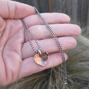 Rustic Hammered Heart Charm Add On